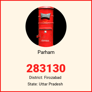 Parham pin code, district Firozabad in Uttar Pradesh