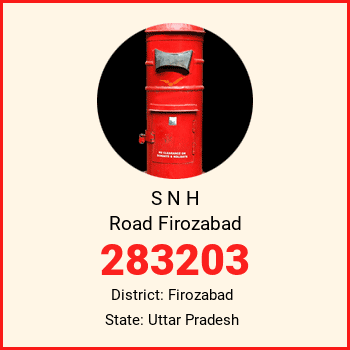 S N H Road Firozabad pin code, district Firozabad in Uttar Pradesh