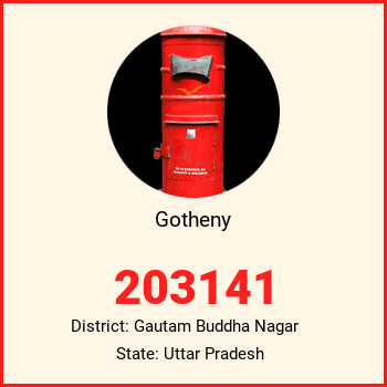 Gotheny pin code, district Gautam Buddha Nagar in Uttar Pradesh