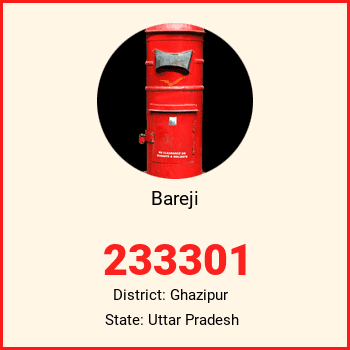 Bareji pin code, district Ghazipur in Uttar Pradesh