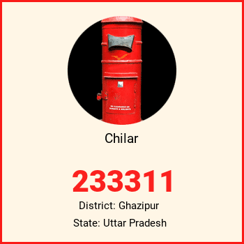 Chilar pin code, district Ghazipur in Uttar Pradesh
