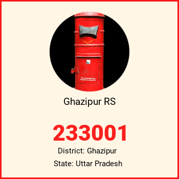 Ghazipur RS pin code, district Ghazipur in Uttar Pradesh