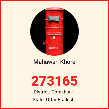 Mahawan Khore pin code, district Gorakhpur in Uttar Pradesh