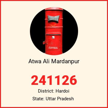 Atwa Ali Mardanpur pin code, district Hardoi in Uttar Pradesh