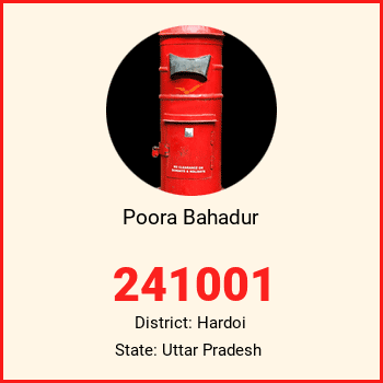 Poora Bahadur pin code, district Hardoi in Uttar Pradesh