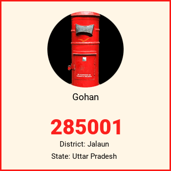 Gohan pin code, district Jalaun in Uttar Pradesh