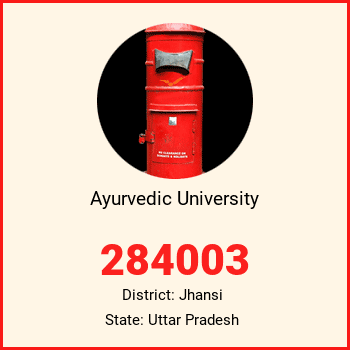 Ayurvedic University pin code, district Jhansi in Uttar Pradesh