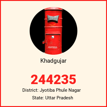Khadgujar pin code, district Jyotiba Phule Nagar in Uttar Pradesh