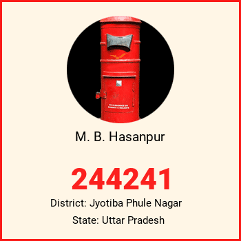 M. B. Hasanpur pin code, district Jyotiba Phule Nagar in Uttar Pradesh