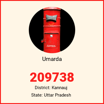 Umarda pin code, district Kannauj in Uttar Pradesh