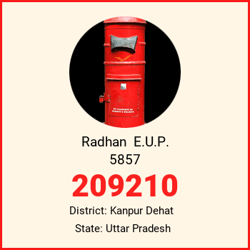 Radhan  E.U.P. 5857 pin code, district Kanpur Dehat in Uttar Pradesh