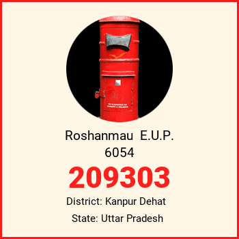Roshanmau  E.U.P. 6054 pin code, district Kanpur Dehat in Uttar Pradesh