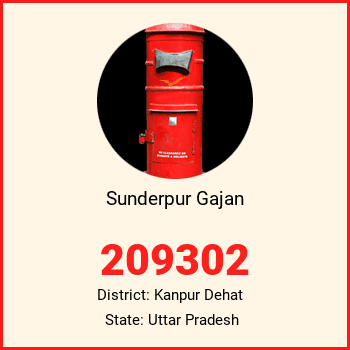 Sunderpur Gajan pin code, district Kanpur Dehat in Uttar Pradesh