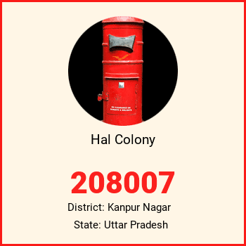 Hal Colony pin code, district Kanpur Nagar in Uttar Pradesh