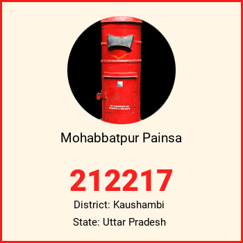 Mohabbatpur Painsa pin code, district Kaushambi in Uttar Pradesh
