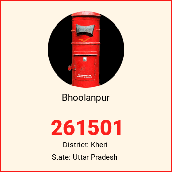 Bhoolanpur pin code, district Kheri in Uttar Pradesh