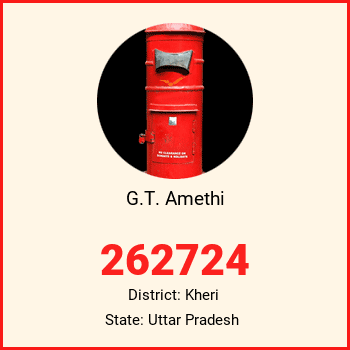 G.T. Amethi pin code, district Kheri in Uttar Pradesh