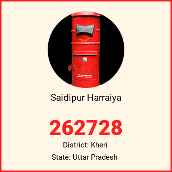 Saidipur Harraiya pin code, district Kheri in Uttar Pradesh