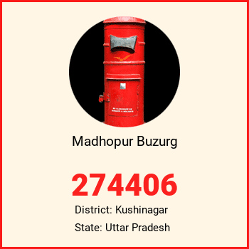 Madhopur Buzurg pin code, district Kushinagar in Uttar Pradesh