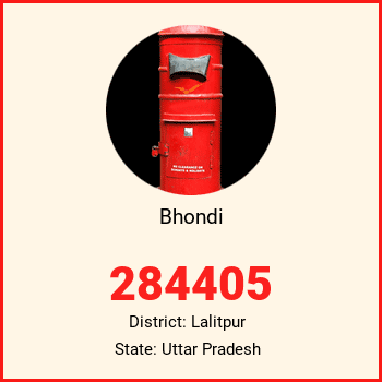 Bhondi pin code, district Lalitpur in Uttar Pradesh