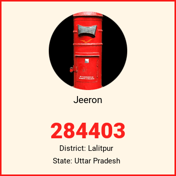 Jeeron pin code, district Lalitpur in Uttar Pradesh