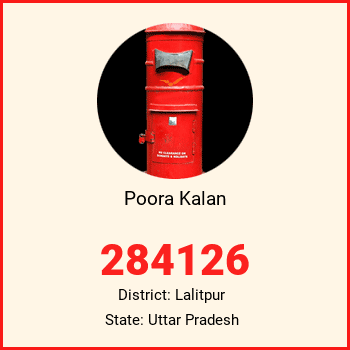 Poora Kalan pin code, district Lalitpur in Uttar Pradesh