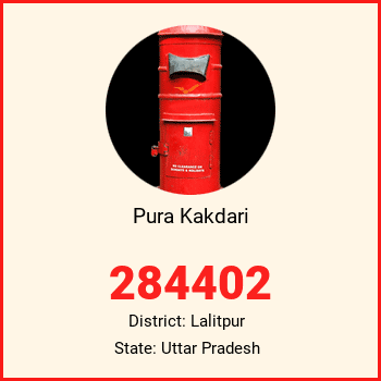 Pura Kakdari pin code, district Lalitpur in Uttar Pradesh
