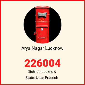 Arya Nagar Lucknow pin code, district Lucknow in Uttar Pradesh