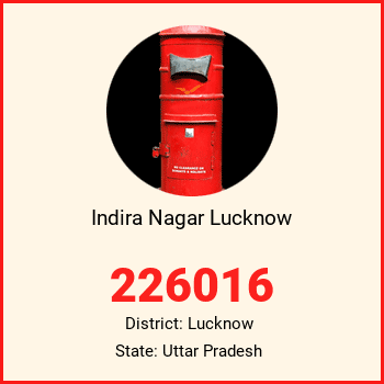 Indira Nagar Lucknow pin code, district Lucknow in Uttar Pradesh