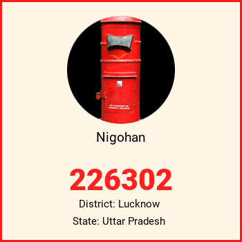 Nigohan pin code, district Lucknow in Uttar Pradesh