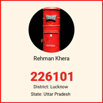 Rehman Khera pin code, district Lucknow in Uttar Pradesh