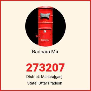 Badhara Mir pin code, district Maharajganj in Uttar Pradesh