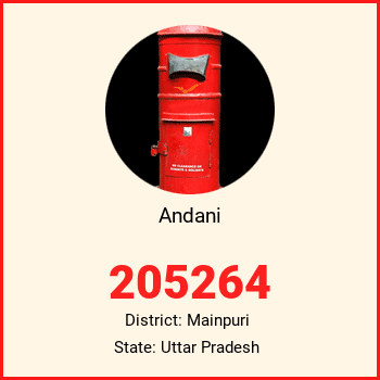 Andani pin code, district Mainpuri in Uttar Pradesh