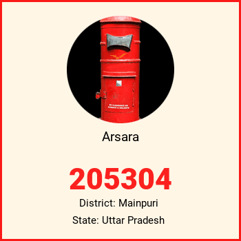Arsara pin code, district Mainpuri in Uttar Pradesh