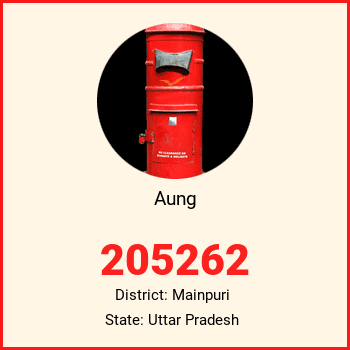 Aung pin code, district Mainpuri in Uttar Pradesh