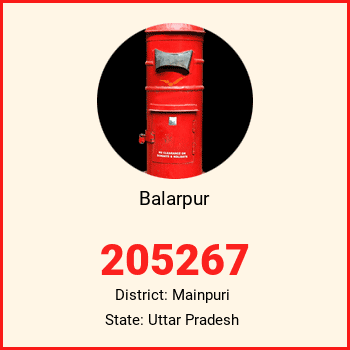Balarpur pin code, district Mainpuri in Uttar Pradesh