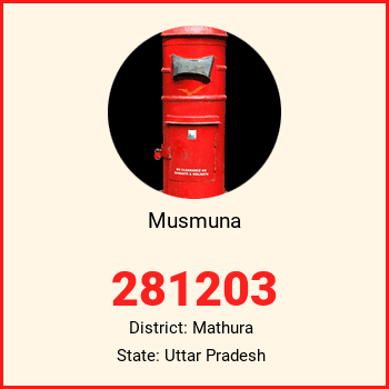 Musmuna pin code, district Mathura in Uttar Pradesh