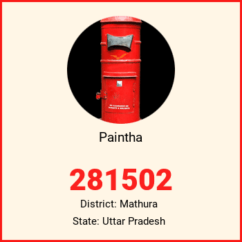 Paintha pin code, district Mathura in Uttar Pradesh