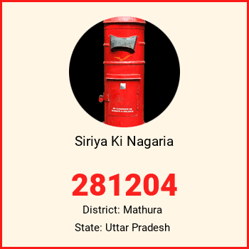 Siriya Ki Nagaria pin code, district Mathura in Uttar Pradesh