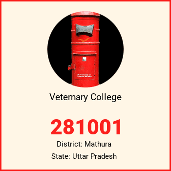 Veternary College pin code, district Mathura in Uttar Pradesh