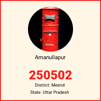Amanullapur pin code, district Meerut in Uttar Pradesh
