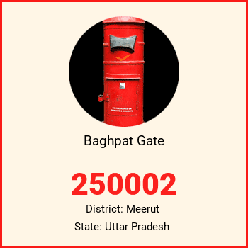 Baghpat Gate pin code, district Meerut in Uttar Pradesh