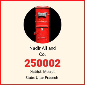 Nadir Ali and Co. pin code, district Meerut in Uttar Pradesh