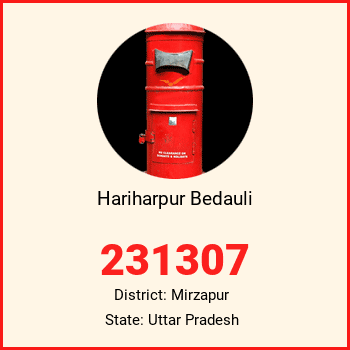 Hariharpur Bedauli pin code, district Mirzapur in Uttar Pradesh