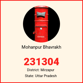 Mohanpur Bhavrakh pin code, district Mirzapur in Uttar Pradesh