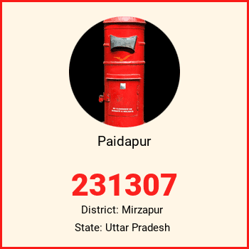 Paidapur pin code, district Mirzapur in Uttar Pradesh