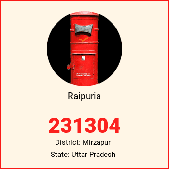 Raipuria pin code, district Mirzapur in Uttar Pradesh