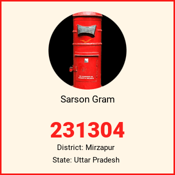 Sarson Gram pin code, district Mirzapur in Uttar Pradesh
