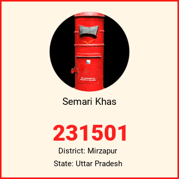 Semari Khas pin code, district Mirzapur in Uttar Pradesh