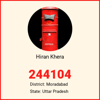 Hiran Khera pin code, district Moradabad in Uttar Pradesh